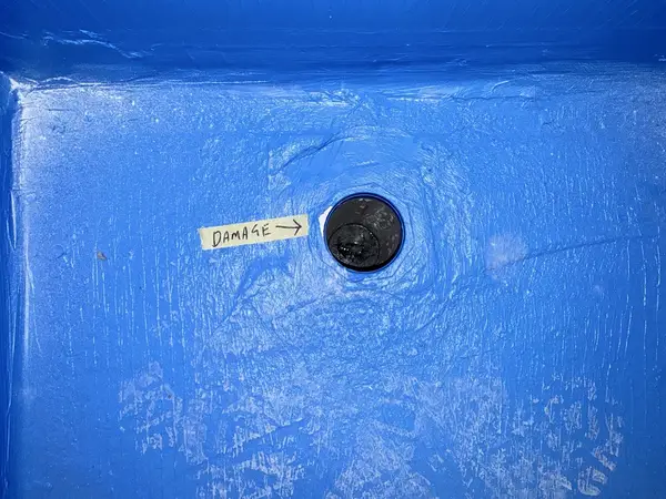 Damage to waterproofing — defect found during enclosed/waterproofing inspection in Brisbane