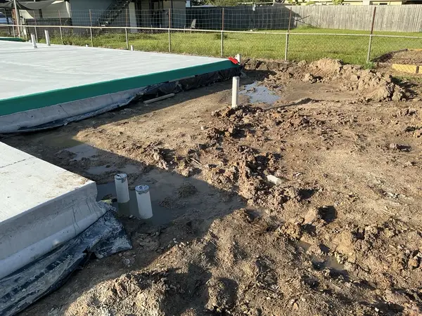 Slab corner and pier placement
