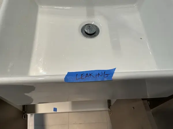 Leaking sink