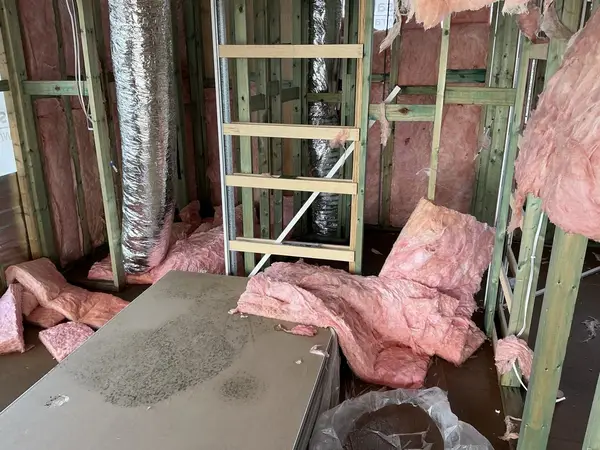 HVAC and insulation rough-in