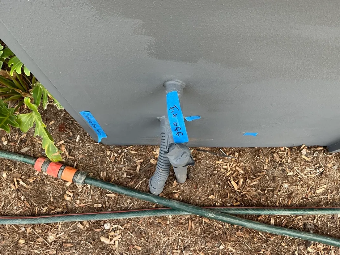Inspection finding captured by Adam Gates while waterproofing inspection