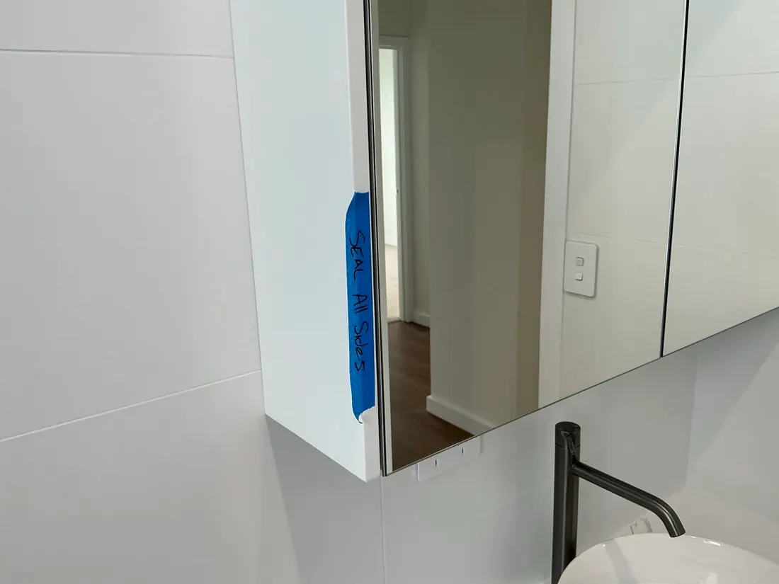 Defect documented during a VG Inspect new home inspection — Brighton Homes Building Inspection