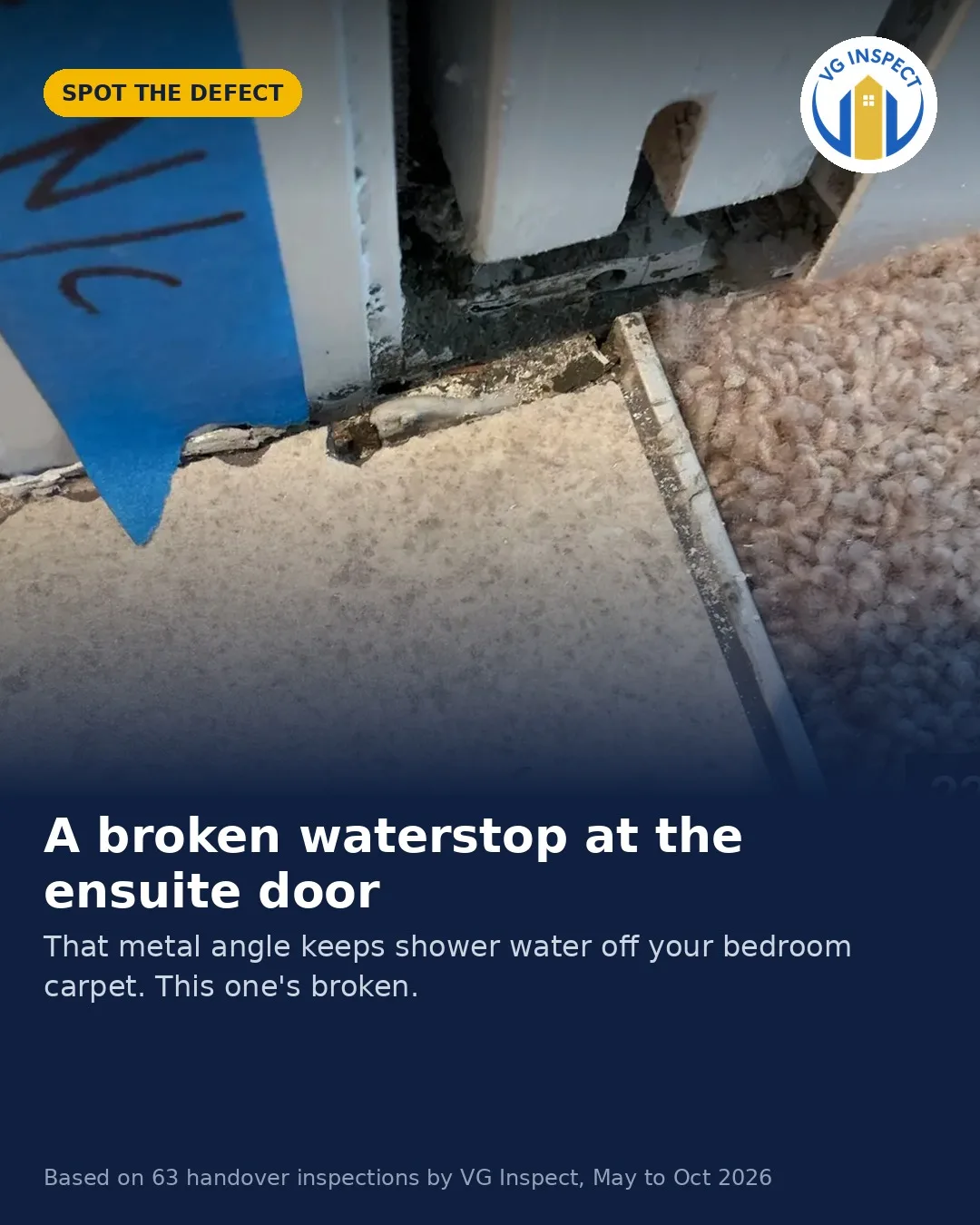 Broken waterstop, or membrane stopping short of it — social post
