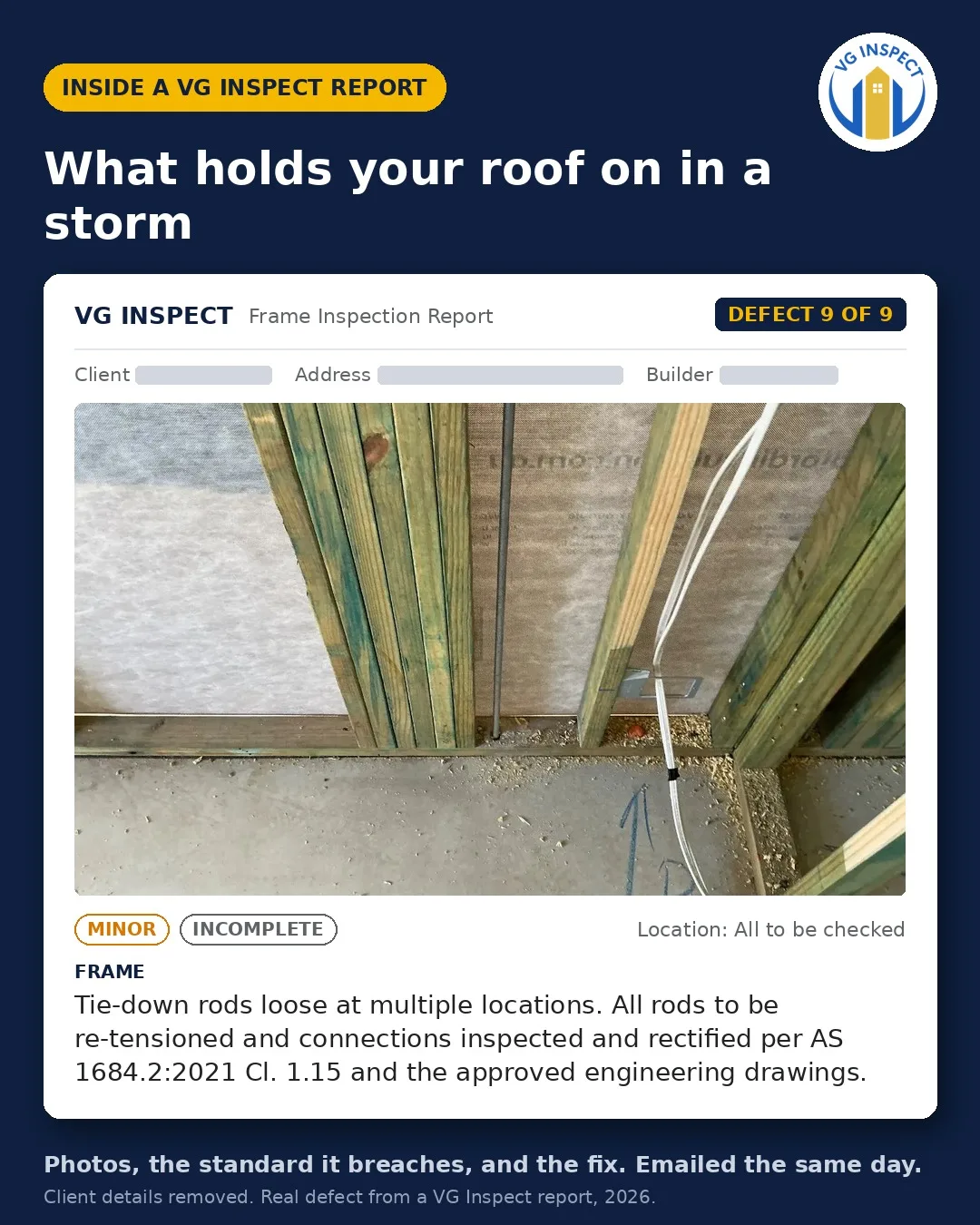 Loose tie-down rods — social post