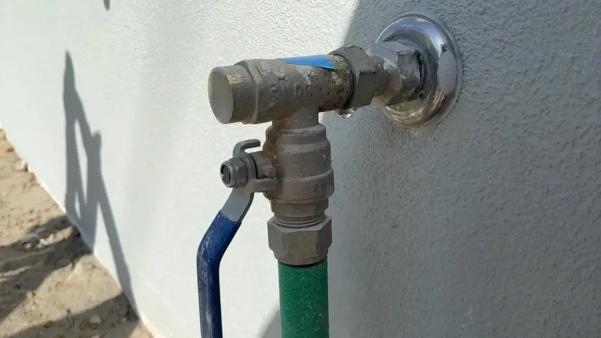 Main water connection leaking at the wall